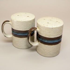 Vintage Otagiri Horizon Stoneware Salt & Pepper Shakers Japan MCM